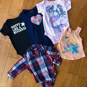 6-12 month bundle, 5 items in lot, girls bundle